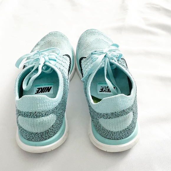 Nike Blue Flyknit Nike Free 4.0 Sneakers - Picture 3 of 5